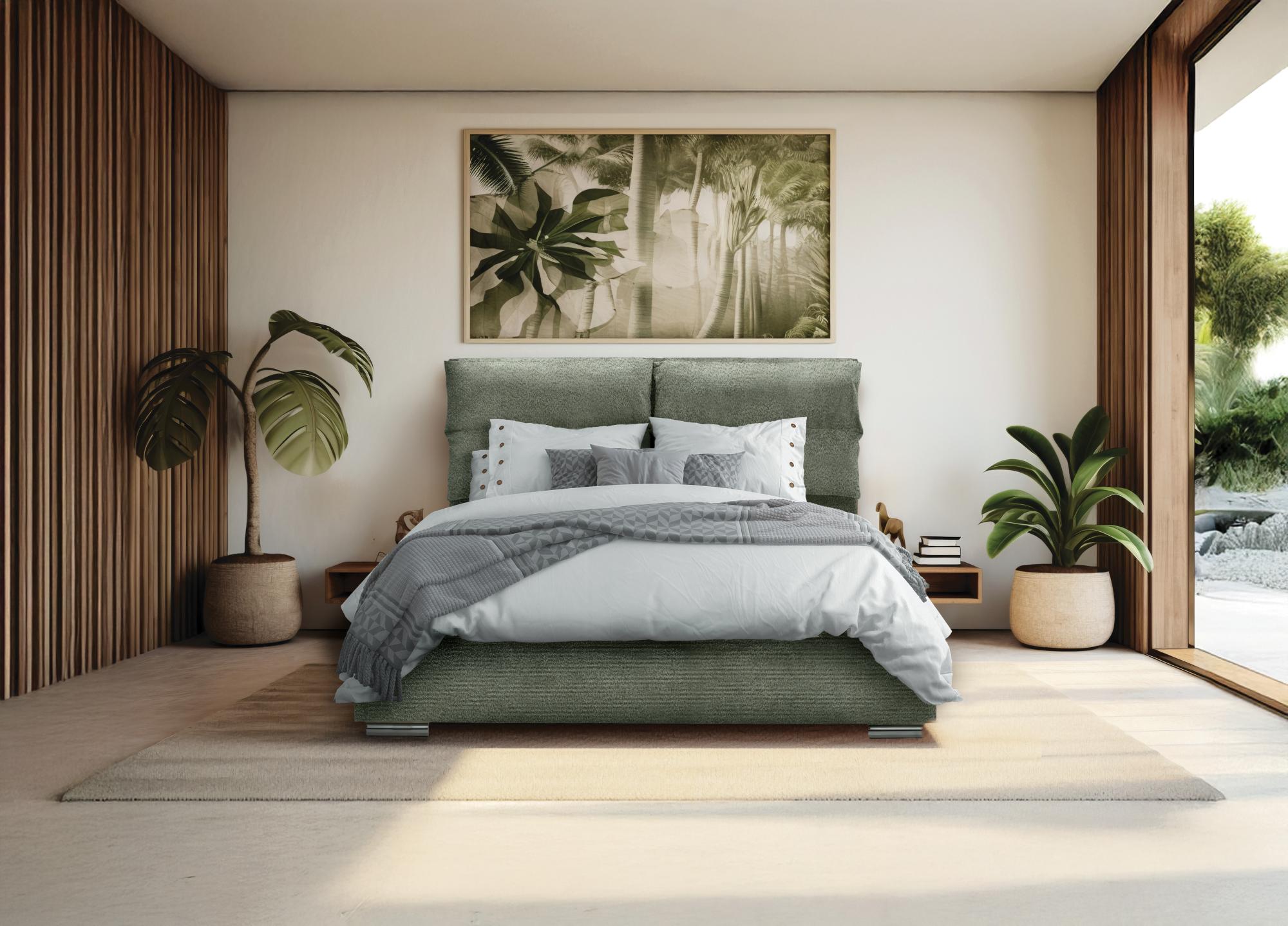 ΔΙΠΛΟ ΚΡΕΒΑΤΙ Andros ΛΑΔΙ ΧΡΩΜΑ 175x214x115εκ (160x200) - Image 2