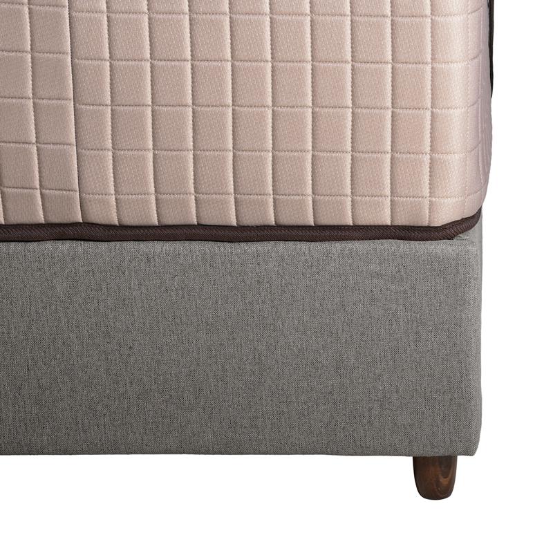 ΔΙΠΛΟ ΚΡΕΒΑΤΙ Augusta ΓΚΡΙ ΧΡΩΜΑ ΜΕ ΑΠΟΘΗΚΕΥΤΙΚΟ ΧΩΡΟ 162x208x115εκ (160x200εκ) - Image 5