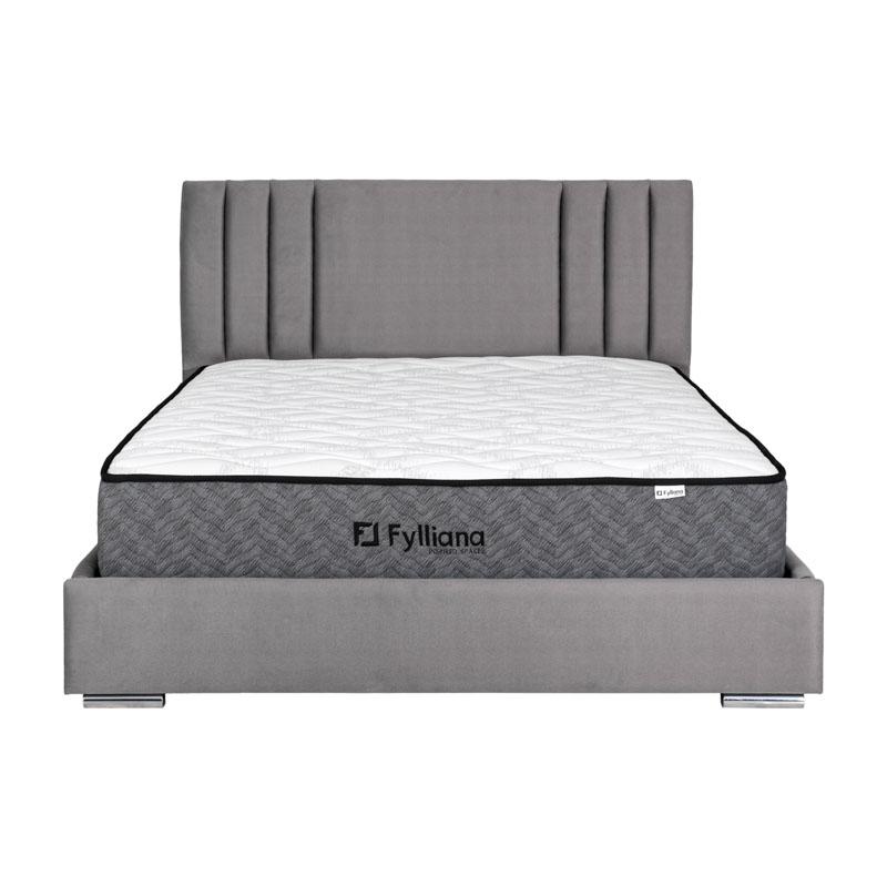 ΔΙΠΛΟ ΚΡΕΒΑΤΙ Horizon ΓΚΡΙ ΧΡΩΜΑ 175x214x115εκ (160x200) - Image 3
