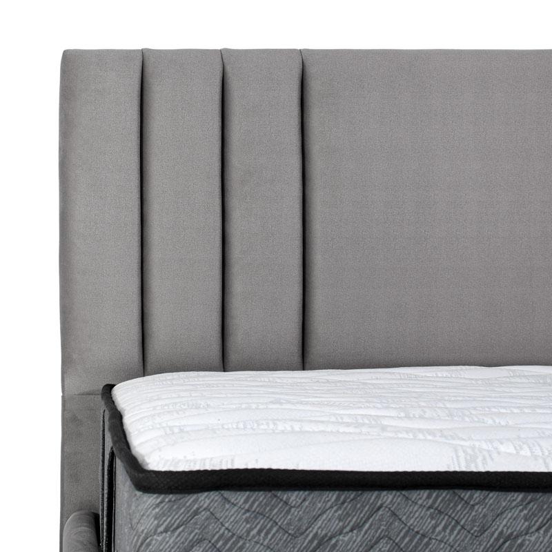 ΔΙΠΛΟ ΚΡΕΒΑΤΙ Horizon ΓΚΡΙ ΧΡΩΜΑ 175x214x115εκ (160x200) - Image 4