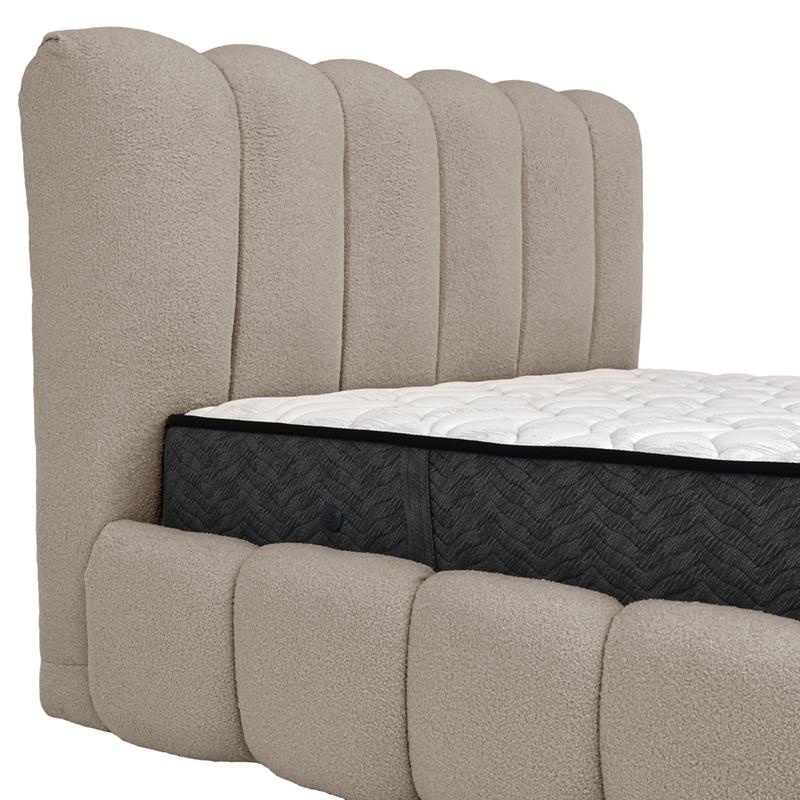 ΔΙΠΛΟ ΚΡΕΒΑΤΙ Romeo ΜΟΚΑ ΧΡΩΜΑ 178x224x115cm (160x200) - Image 4