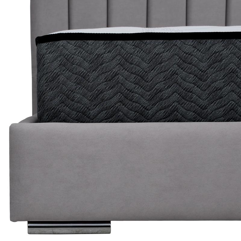 ΔΙΠΛΟ ΚΡΕΒΑΤΙ Udine ΑΝΘΡΑΚΙ ΧΡΩΜΑ 167x214x115εκ (160x200) - Image 5