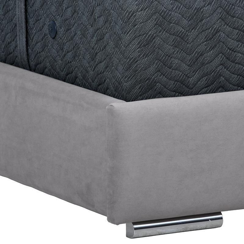 ΔΙΠΛΟ ΚΡΕΒΑΤΙ Udine ΑΝΘΡΑΚΙ ΧΡΩΜΑ 167x214x115εκ (160x200) - Image 6