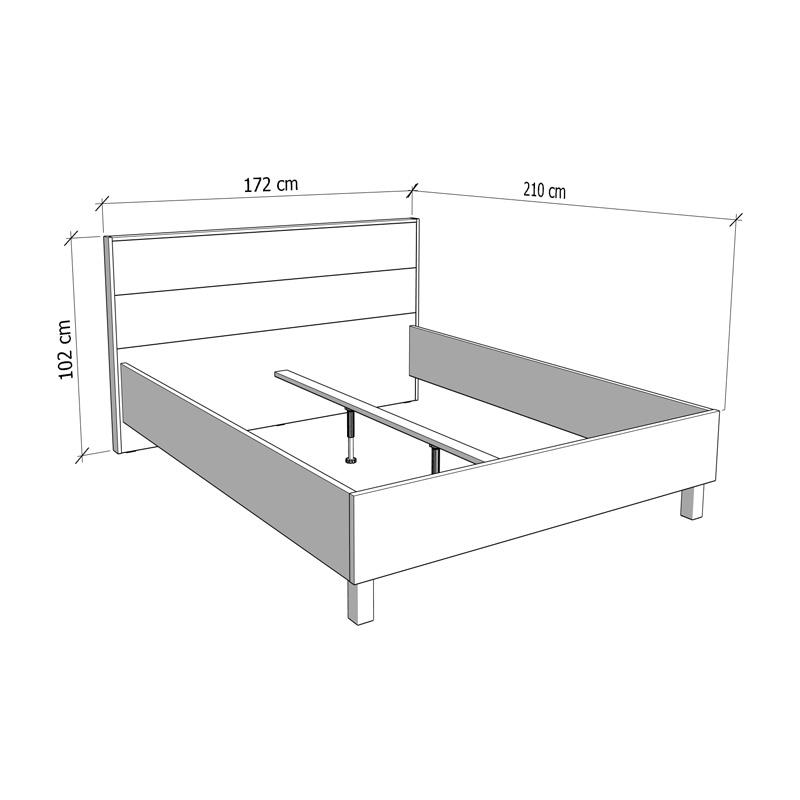 ΔΙΠΛΟ ΚΡΕΒΑΤΙ SALONA 160 ARTISAN OAK ΧΡΩΜΑ 173x211x102εκ - Image 6