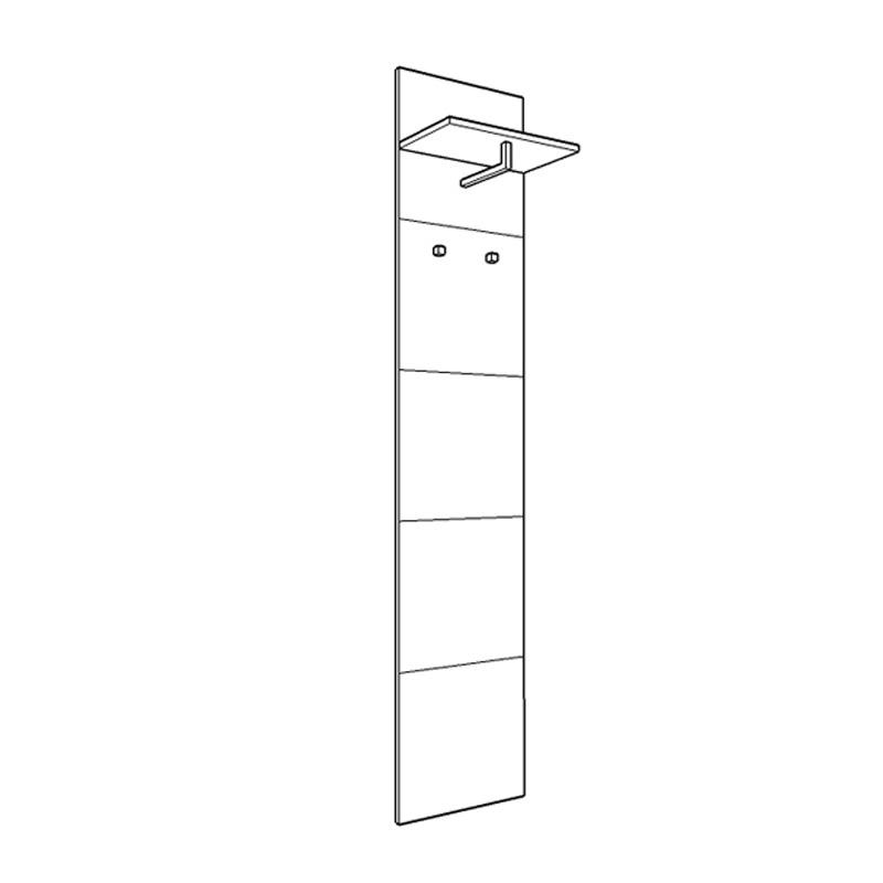 ΕΠΙΠΛΟ ΧΩΛ Beny CIV 390 GREY OAK-ΛΕΥΚΗ ΛΑΚΑ 39x25,5x190εκ - Image 4