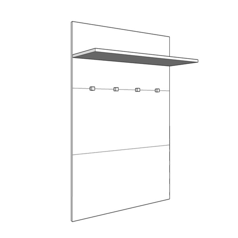 ΕΠΙΠΛΟ ΧΩΛ Beny CIV 760 ΛΕΥΚΟ-ΛΕΥΚΗ ΛΑΚΑ 76x25,5x114εκ - Image 4