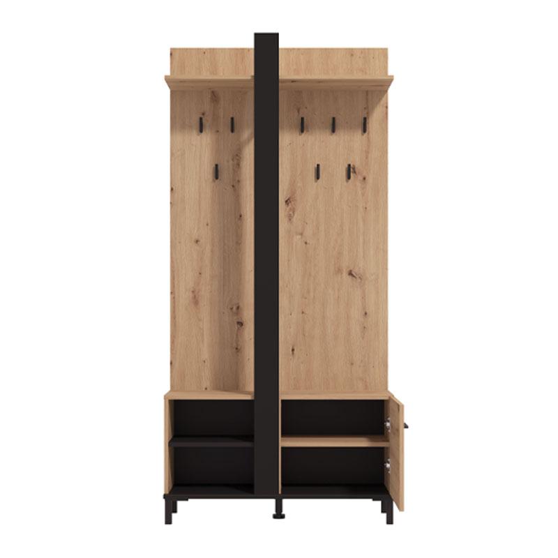 ΕΠΙΠΛΟ ΧΩΛ CAPITELLO ARTISAN-ΜΑΥΡΟ-ΜΑΥΡΟ ΜΑΤ FOIL 90x33x191εκ fxtr - Image 4