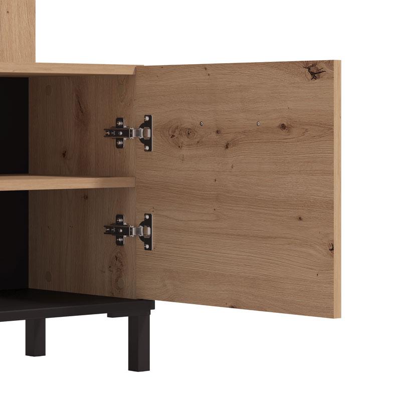 ΕΠΙΠΛΟ ΧΩΛ CAPITELLO ARTISAN-ΜΑΥΡΟ-ΜΑΥΡΟ ΜΑΤ FOIL 90x33x191εκ fxtr - Image 5