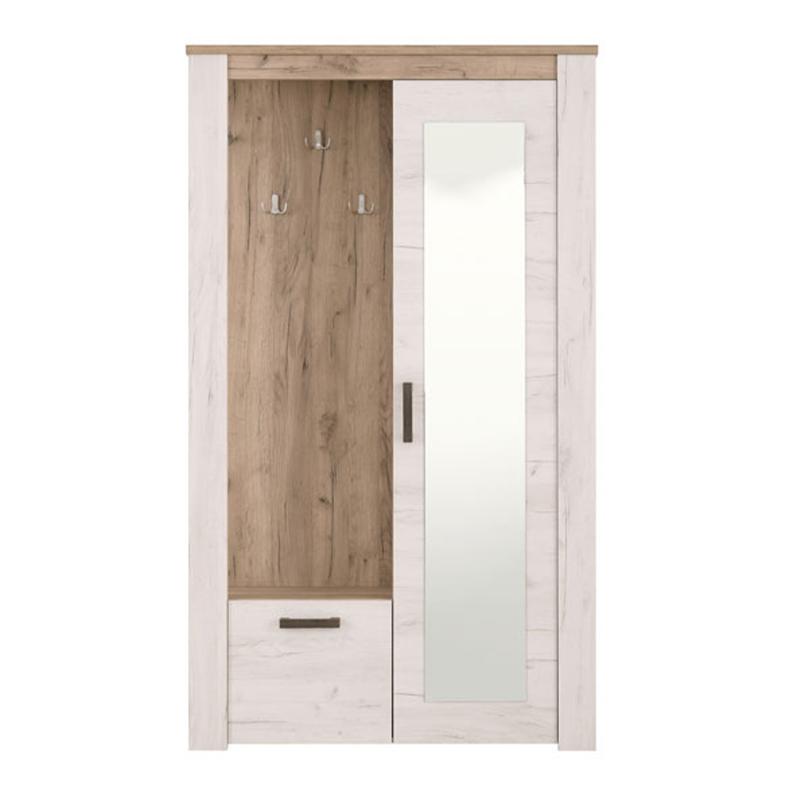 ΕΠΙΠΛΟ ΧΩΛ Kent PS GREY OAK/WHITE OAK 114x36,5x195εκ fxtr - Image 3