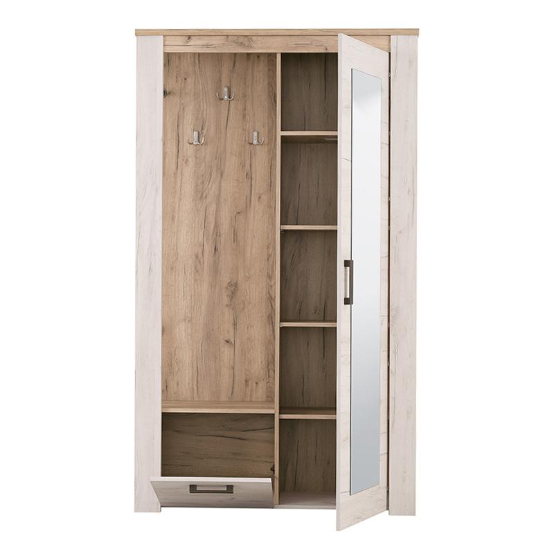 ΕΠΙΠΛΟ ΧΩΛ Kent PS GREY OAK/WHITE OAK 114x36,5x195εκ fxtr - Image 4