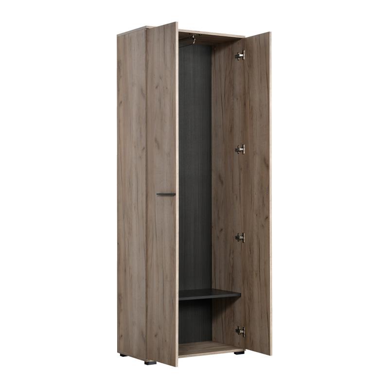 ΕΠΙΠΛΟ ΧΩΛ LORCA GREY OAK / ΜΑΥΡΟ 67x40x195εκ fxtr - Image 4