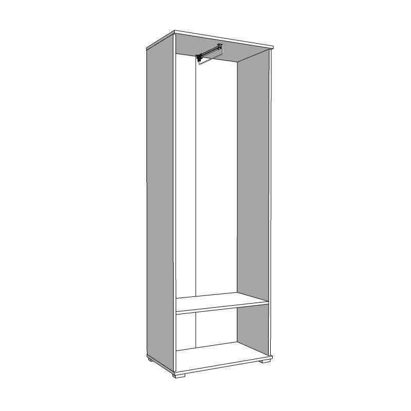 ΕΠΙΠΛΟ ΧΩΛ LORCA WHITE OAK / ΜΑΥΡΟ 67x40x195εκ fxtr - Image 5