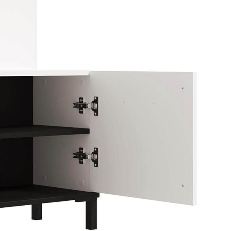 ΕΠΙΠΛΟ ΧΩΛ ΜΕ ΚΑΘΡΕΦΤΗ NINO SURFSIDE-ΜΑΥΡΟ-ΜΑΥΡΟ ΜΑΤ FOIL 134,5x33x192εκ fxtr - Image 5