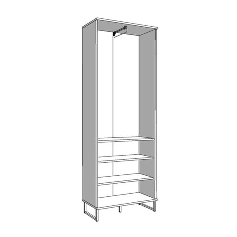 ΕΠΙΠΛΟ ΧΩΛ SARDINIA P2 ARTISAN OAK / ΜΑΥΡΟ 70,5x35x194x5εκ fxtr - Image 5