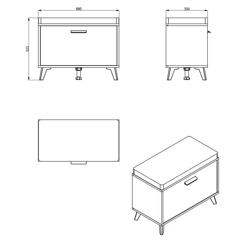 ΕΠΙΠΛΟ ΧΩΛ UMBRIA KOM GREY OAK 68x35x47,5εκ - Image 4