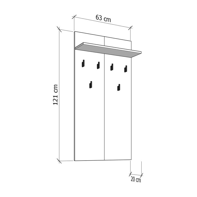 ΕΠΙΠΛΟ ΕΙΣΟΔΟΥ-ΧΩΛ ARRAN CIV CASHMERE ΧΡΩΜΑ 63x20x115εκ - Image 5