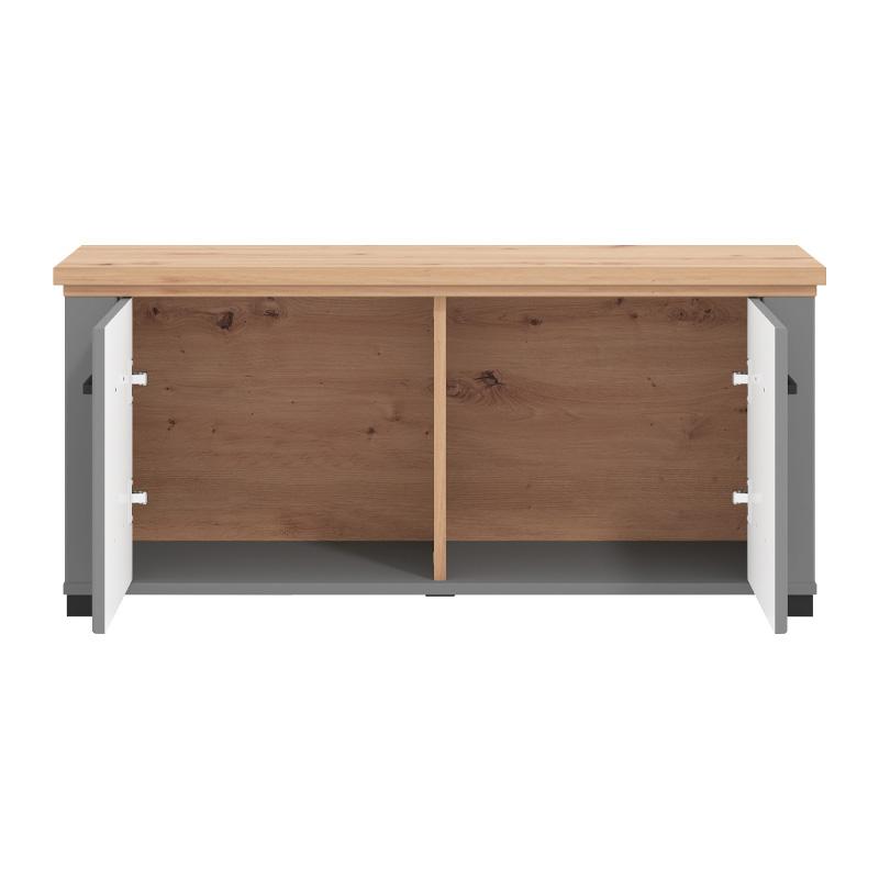 ΕΠΙΠΛΟ ΕΙΣΟΔΟΥ VALENCIA ΚΟΜ ΓΚΡΙ ΓΡΑΦΙΤΗΣ-ARTISAN OAΚ-ΓΚΡΙ ΜΑΤ 103,5x41x47,5εκ - Image 4