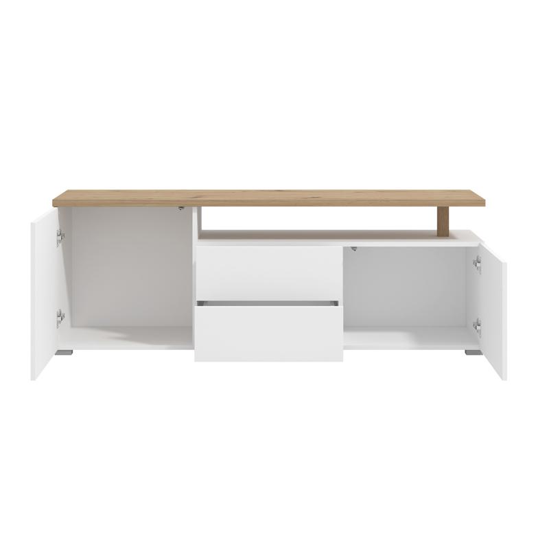 ΕΠΙΠΛΟ ΤΗΛΕΟΡΑΣΗΣ ATERNO 154 3K2F2V ΛΕΥΚΟ/ARTISAN ΧΡΩΜΑ 154x40x56εκ - Image 4