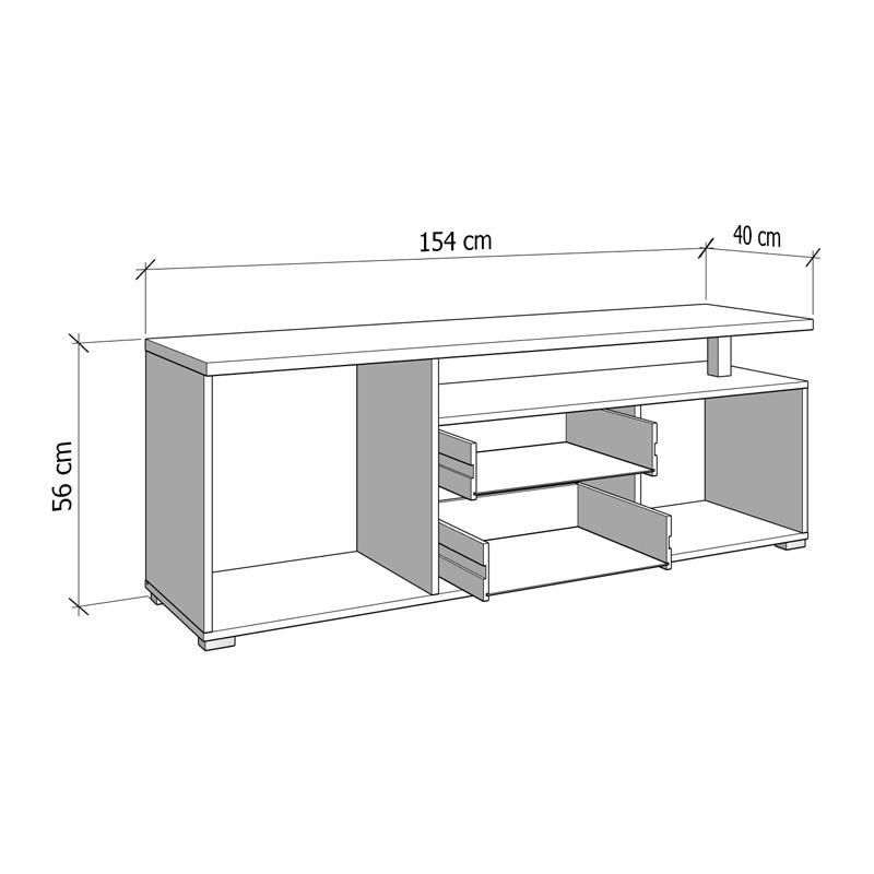 ΕΠΙΠΛΟ ΤΗΛΕΟΡΑΣΗΣ ATERNO 154 3K2F2V ΛΕΥΚΟ/ARTISAN ΧΡΩΜΑ 154x40x56εκ - Image 6
