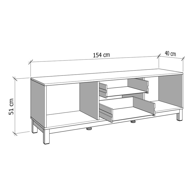 ΕΠΙΠΛΟ ΤΗΛΕΟΡΑΣΗΣ ESSEX 154 3K2F2V CASHMERE 154x42x51εκ - Image 6