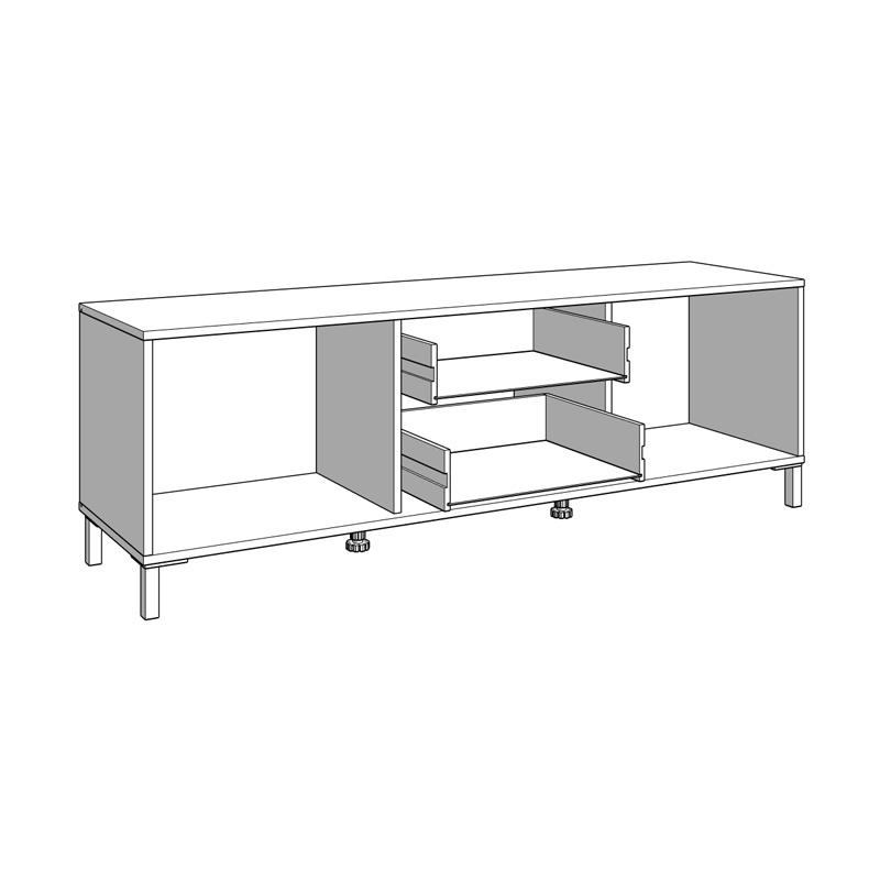 ΕΠΙΠΛΟ ΤΗΛΕΟΡΑΣΗΣ LAVAL 157 3K2F2V ARTISAN ΟΑΚ/ΜΑΥΡΟ 157x40x52εκ - Image 7