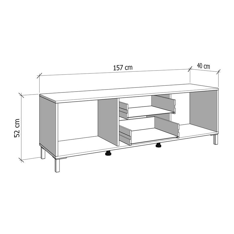 ΕΠΙΠΛΟ ΤΗΛΕΟΡΑΣΗΣ LAVAL 157 3K2F2V ARTISAN ΟΑΚ/ΜΑΥΡΟ 157x40x52εκ - Image 8