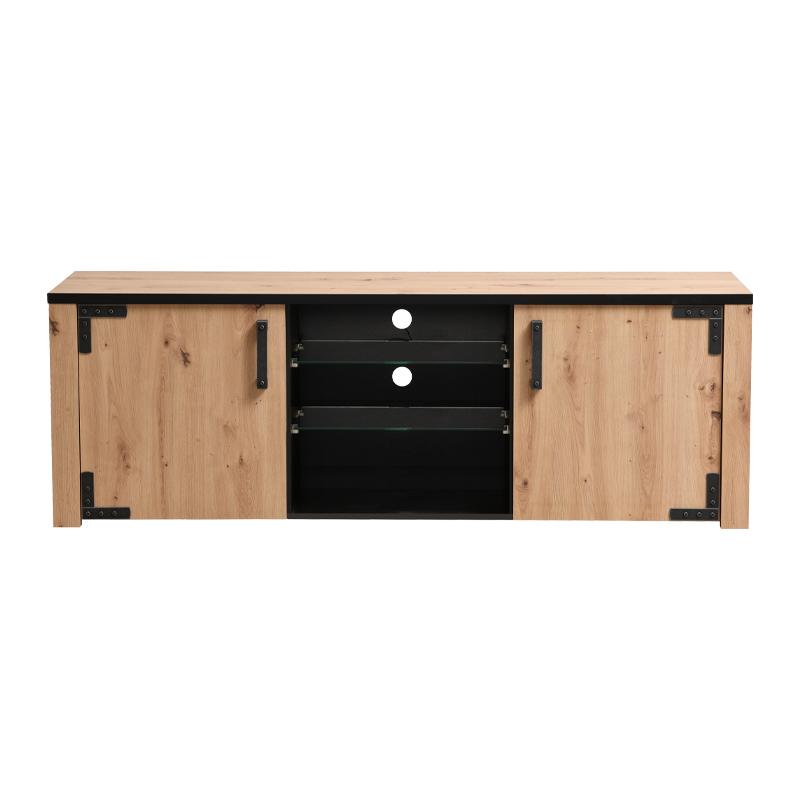 ΕΠΙΠΛΟ ΤΗΛΕΟΡΑΣΗΣ LAZIO 170 ARTISAΝ OAK-ΜΑΥΡΟ 168x40x58εκ - Image 3