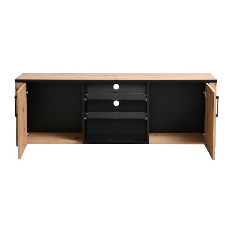 ΕΠΙΠΛΟ ΤΗΛΕΟΡΑΣΗΣ LAZIO 170 ARTISAΝ OAK-ΜΑΥΡΟ 168x40x58εκ - Image 6