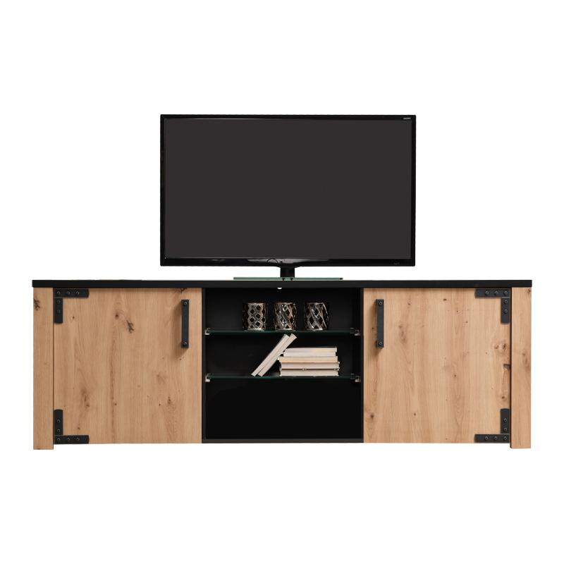 ΕΠΙΠΛΟ ΤΗΛΕΟΡΑΣΗΣ LAZIO 170 ARTISAΝ OAK-ΜΑΥΡΟ 168x40x58εκ - Image 7