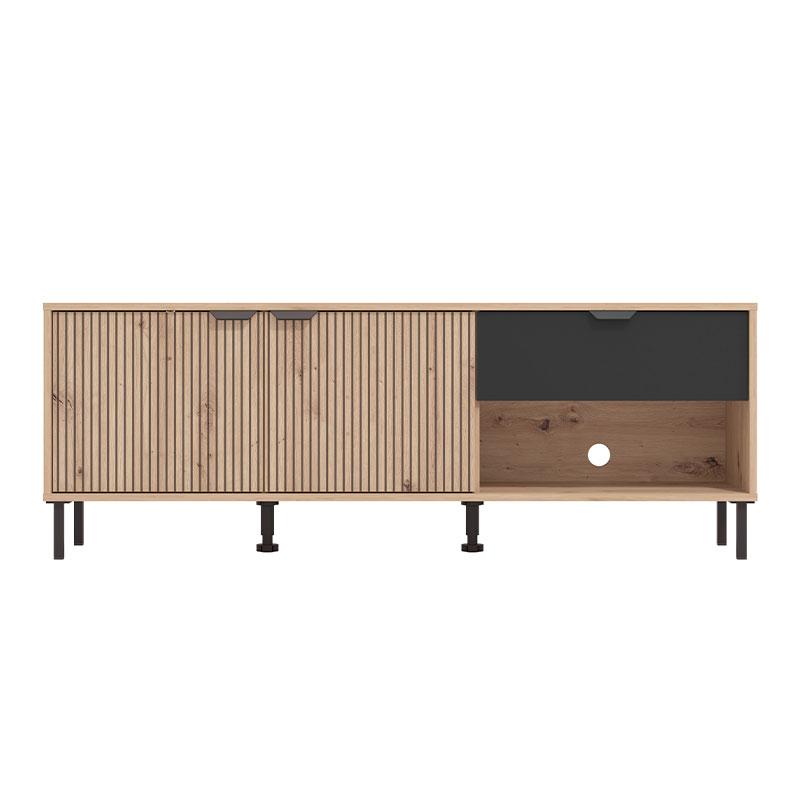 ΕΠΙΠΛΟ ΤΗΛΕΟΡΑΣΗΣ MAYENNE 150 3K1F2V ARTISAN OAK-ΜΑΥΡΟ MAT 151x40x55εκ - Image 3