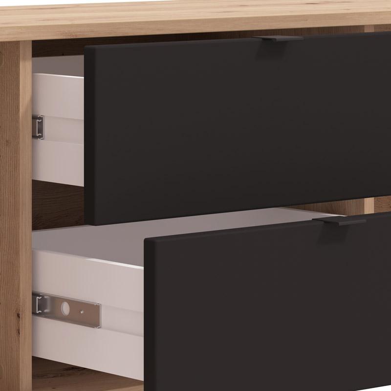 ΕΠΙΠΛΟ ΤΗΛΕΟΡΑΣΗΣ MAYENNE 157 3K2F2V ARTISAN OAK-ΜΑΥΡΟ MAT 157x40x55εκ - Image 6