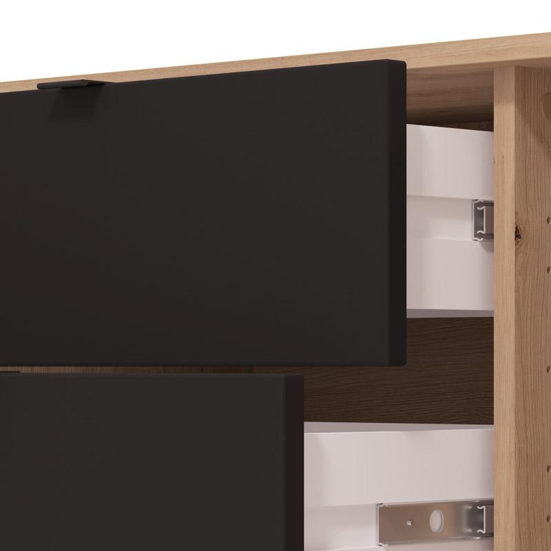 ΕΠΙΠΛΟ ΤΗΛΕΟΡΑΣΗΣ MAYENNE 208 4K2F3V ARTISAN OAK-ΜΑΥΡΟ MAT 208x40x55εκ - Image 6