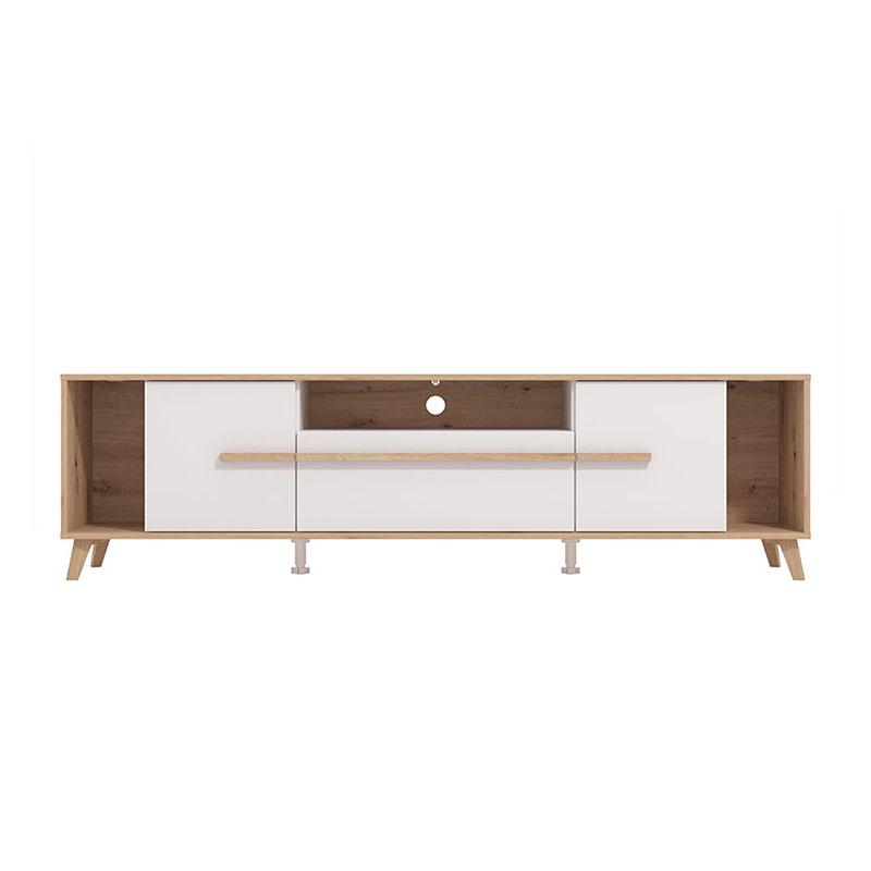 ΕΠΙΠΛΟ ΤΗΛΕΟΡΑΣΗΣ ORLEANS ARTISAN OAK-ΛΕΥΚΟ-ΛΕΥΚΟ HIGH GLOSS 189x40x52εκ - Image 3