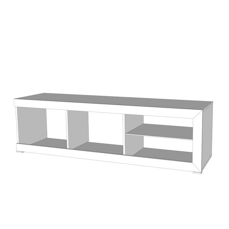 ΕΠΙΠΛΟ ΤΗΛΕΟΡΑΣΗΣ REMO ΓΚΡΙ CONCRETE / ΛΕΥΚΗ ΛΑΚΑ 162x41x43εκ - Image 5