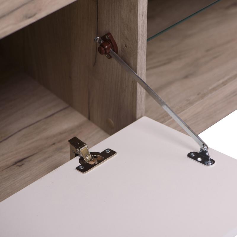 ΕΠΙΠΛΟ ΤΗΛΕΟΡΑΣΗΣ REMO GREY OAK / ΛΕΥΚΗ ΛΑΚΑ 162x41x43εκ - Image 6