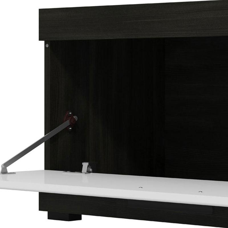 ΕΠΙΠΛΟ ΤΗΛΕΟΡΑΣΗΣ REMO ΜΑΥΡΟ / ΛΕΥΚΟ HIGH GLOSS FOIL 162x42x44εκ - Image 3