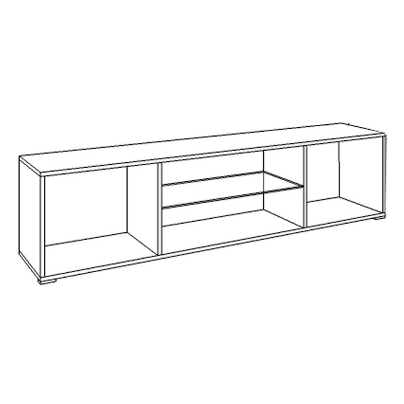 ΕΠΙΠΛΟ ΤΗΛΕΟΡΑΣΗΣ REX ΛΕΥΚΟ / ΛΕΥΚΗ ΛΑΚΑ 170x41x41εκ - Image 6