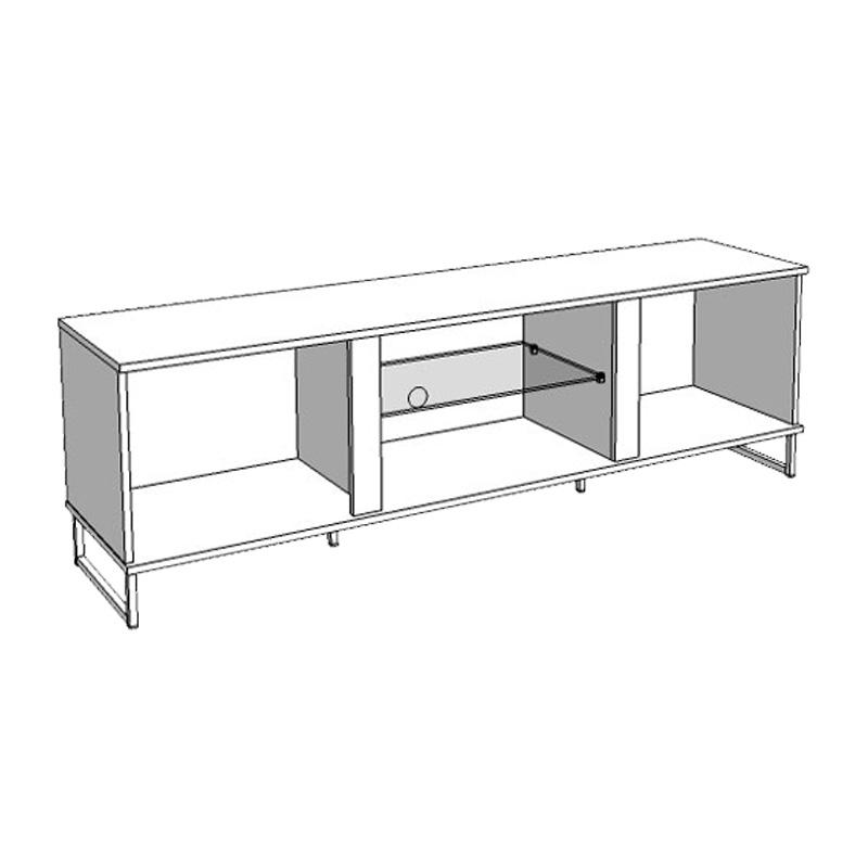 ΕΠΙΠΛΟ ΤΗΛΕΟΡΑΣΗΣ SARDINIA TV 170 ARTISAN OAK / ΜΑΥΡΟ 170,5x42x54εκ - Image 5