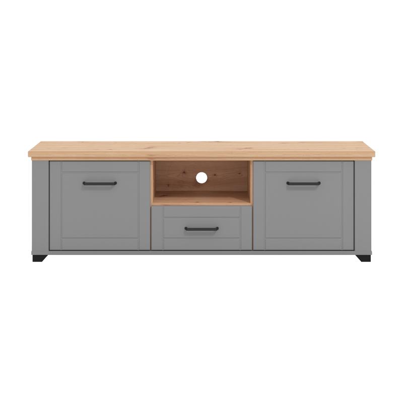 ΕΠΙΠΛΟ ΤΗΛΕΟΡΑΣΗΣ VALENCIA TV 150 ΓΚΡΙ ΓΡΑΦΙΤΗΣ-ARTISAN OAΚ-ΓΚΡΙ ΜΑΤ 147x41x47,5εκ - Image 3