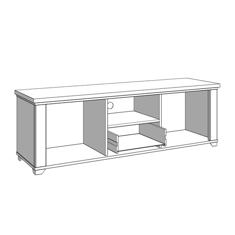 ΕΠΙΠΛΟ ΤΗΛΕΟΡΑΣΗΣ VALENCIA TV 150 ΓΚΡΙ ΓΡΑΦΙΤΗΣ-ARTISAN OAΚ-ΓΚΡΙ ΜΑΤ 147x41x47,5εκ - Image 7