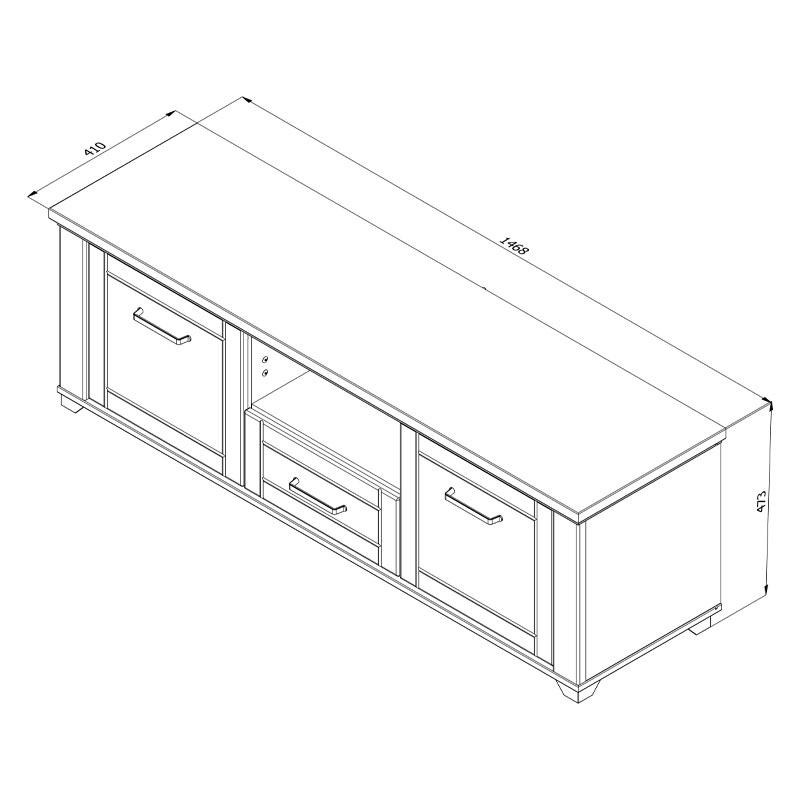 ΕΠΙΠΛΟ ΤΗΛΕΟΡΑΣΗΣ VALENCIA TV 150 ΓΚΡΙ ΓΡΑΦΙΤΗΣ-ARTISAN OAΚ-ΓΚΡΙ ΜΑΤ 147x41x47,5εκ - Image 8