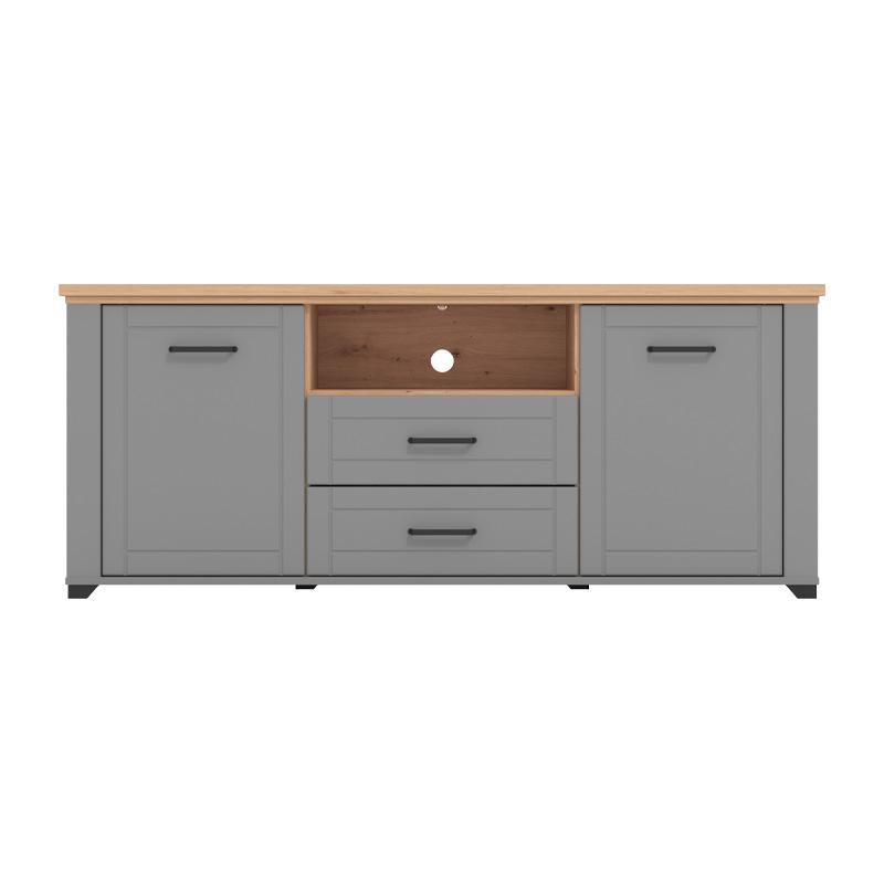 ΕΠΙΠΛΟ ΤΗΛΕΟΡΑΣΗΣ VALENCIA TV 160 ΓΚΡΙ ΓΡΑΦΙΤΗΣ-ARTISAN OAΚ-ΓΚΡΙ ΜΑΤ 161x41x66.5εκ - Image 3