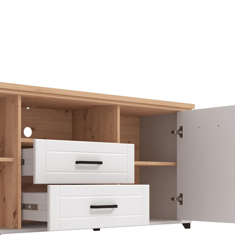 ΕΠΙΠΛΟ ΤΗΛΕΟΡΑΣΗΣ VALENCIA TV 160 ΛΕΥΚΟ-ARTISAN OAΚ-ΛΕΥΚΟ ΜΑΤ 161x41x66.5εκ - Image 5