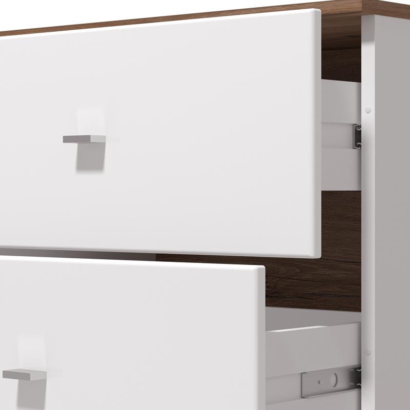 ΕΠΙΠΛΟ TV BURGUNDY 160 3K2F ΛΕΥΚΟ-FLAGSTAFF OAK-ΛΕΥΚΟ HIGH GLOSS FOIL 162x40x51εκ s.p.k - Image 5