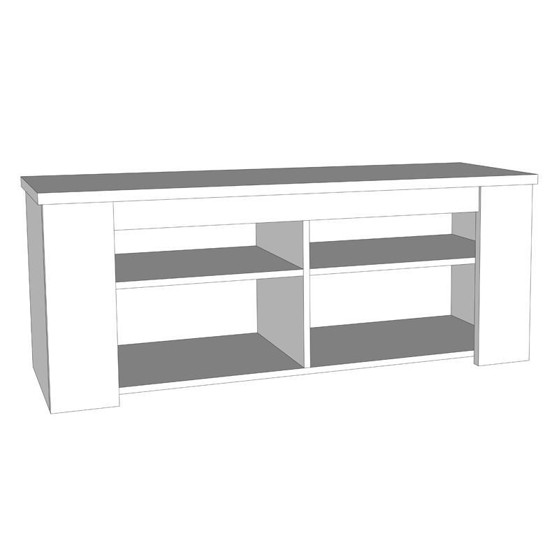 ΕΠΙΠΛΟ TV Kent 120 GREY OAK-WHITE OAK 122x43x49εκ - Image 6