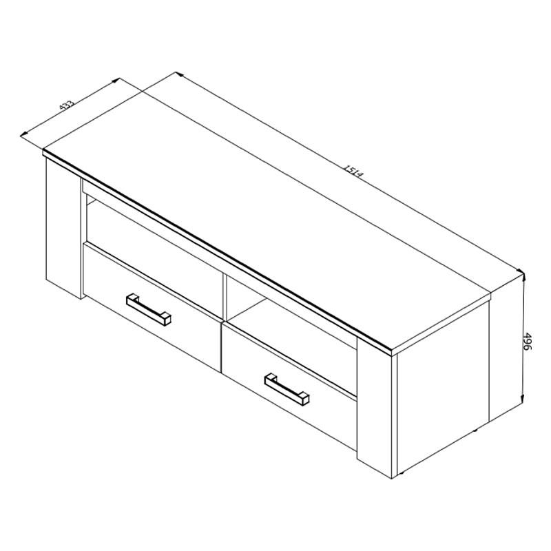 ΕΠΙΠΛΟ TV Kent 150 GREY OAK/WHITE OAK 151x43x49εκ knt - Image 8