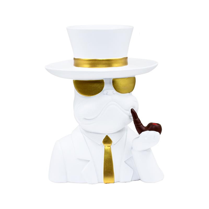 ΕΠΙΤΡΑΠΕΖΙΑ ΔΙΑΚΟΣΜΗΤΙΚΗ ΦΙΓΟΥΡΑ DOG FL7251 ΛΕΥΚΟ ΧΡΩΜΑ 20x11x28εκ