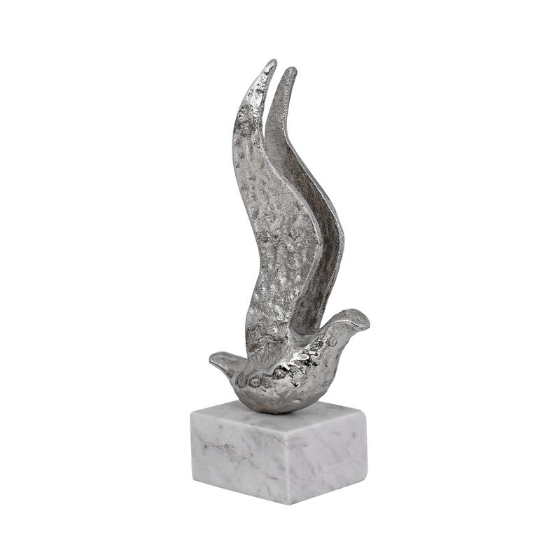 ΕΠΙΤΡΑΠΕΖΙΑ ΔΙΑΚΟΣΜΗΤΙΚΗ ΦΙΓΟΥΡΑ Bird ΝΙΚΕΛ ΧΡΩΜΑ 11x8x27εκ