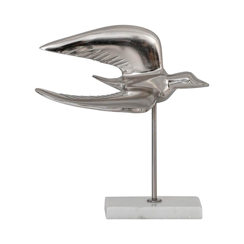 ΕΠΙΤΡΑΠΕΖΙΑ ΔΙΑΚΟΣΜΗΤΙΚΗ ΦΙΓΟΥΡΑ Bird ΝΙΚΕΛ ΧΡΩΜΑ 19x12x20εκ