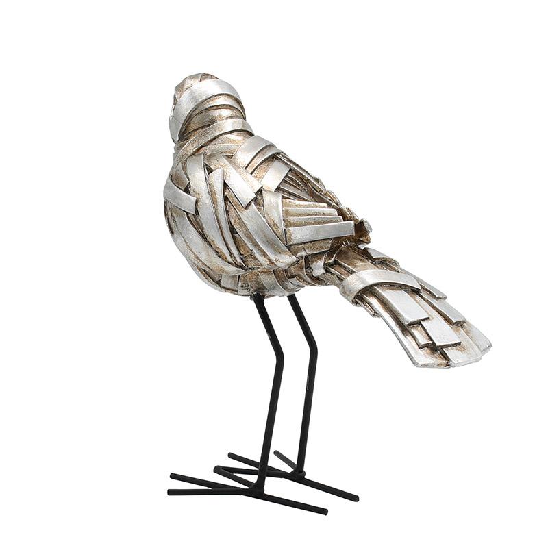 ΕΠΙΤΡΑΠΕΖΙΑ ΔΙΑΚΟΣΜΗΤΙΚΗ ΦΙΓΟΥΡΑ FL25089 ΠΟΥΛΙ ΑΣΗΜΙ-ΜΑΥΡΟ ΧΡΩΜΑ 20x7x17εκ - Image 3